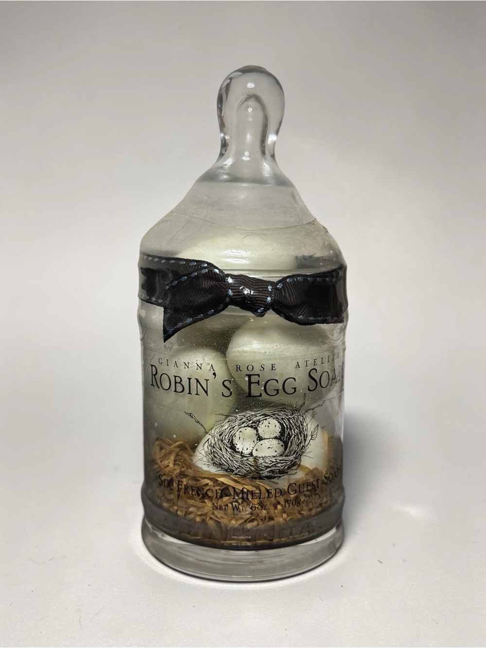 Gianna Rose Atelier Robin's Egg Soap Set of 6 French-Milled Guest Soaps In Nest